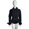 Mugler black faux leather jacket