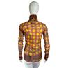 Jean Paul Gaultier trompe l'oeil jumper print mesh top / AW 1999