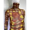 Jean Paul Gaultier trompe l'oeil jumper print mesh top / AW 1999