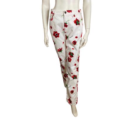 Moschino Jeans poppy print jeans