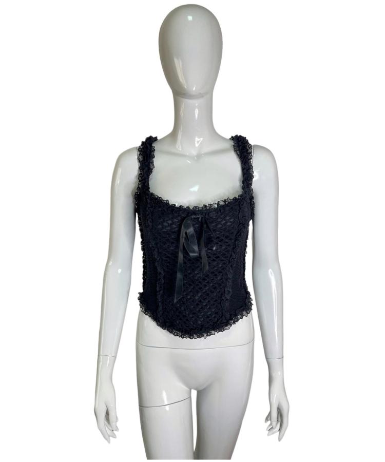 Moschino Couture crochet corset top