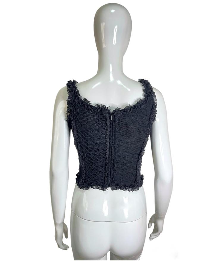 Moschino Couture crochet corset top