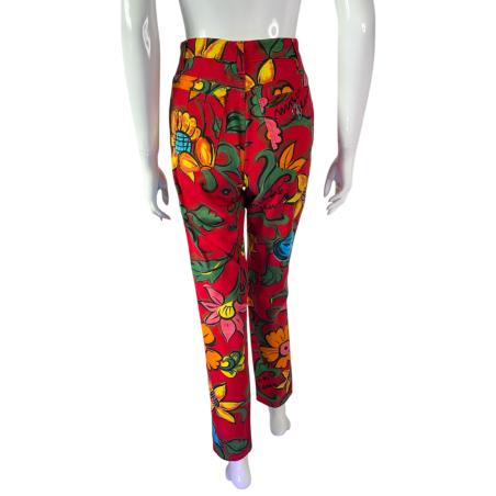 Moschino Jeans red floral print jeans