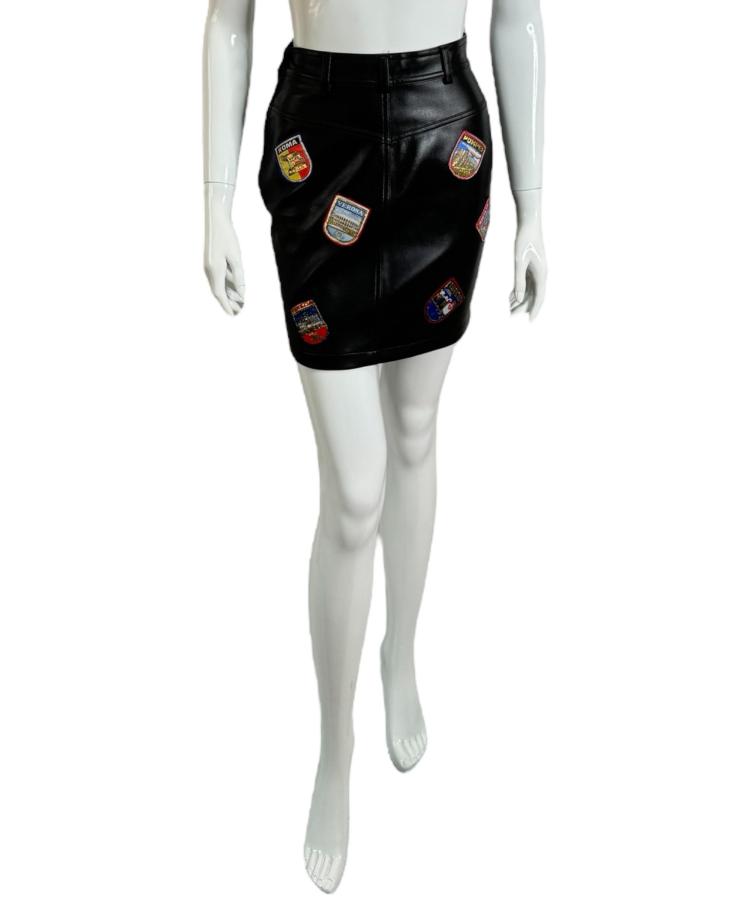 Moschino city patch mini skirt