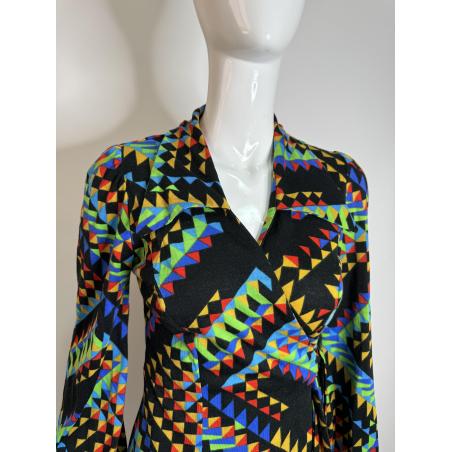 1970's multicolor wrap dress