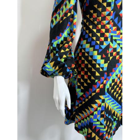 1970's multicolor wrap dress