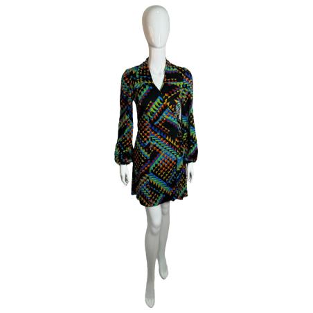 1970's multicolor wrap dress