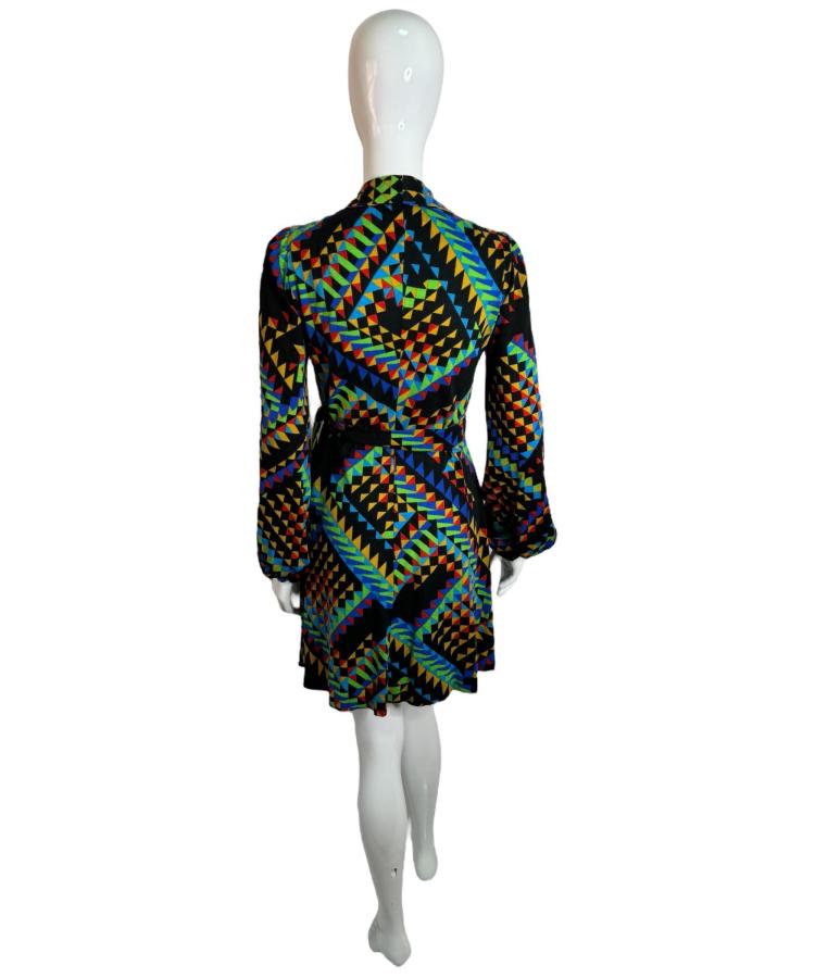 1970's multicolor wrap dress