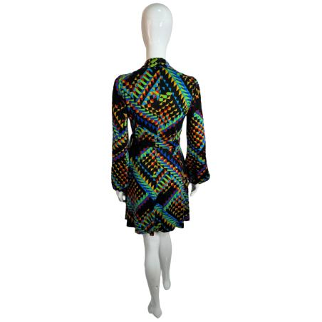 1970's multicolor wrap dress