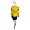 Thierry Mugler yellow and navy skirt suit