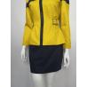 Thierry Mugler yellow and navy skirt suit