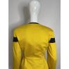 Thierry Mugler yellow and navy skirt suit