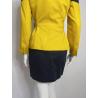 Thierry Mugler yellow and navy skirt suit