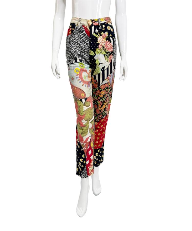 Moschino Jeans collage print jeans