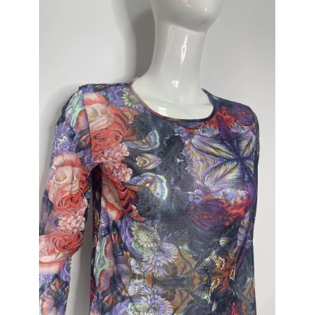 Kenzo floral print mesh top