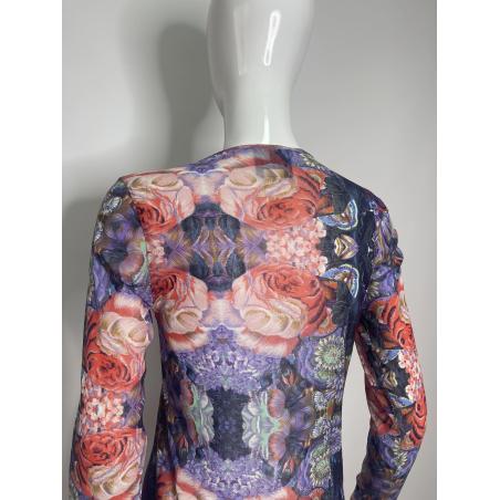 Kenzo floral print mesh top