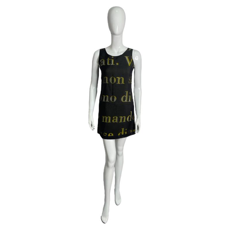 Moschino Cheap and Chic Italian writing dress