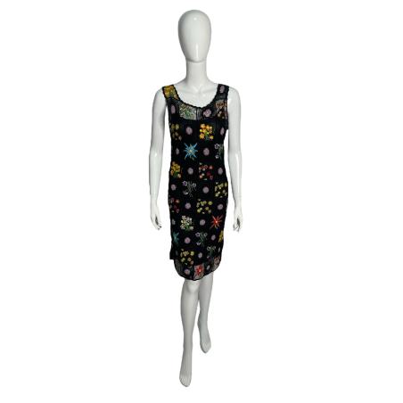 Moschino Cheap and Chic crochet and floral embroidery dress