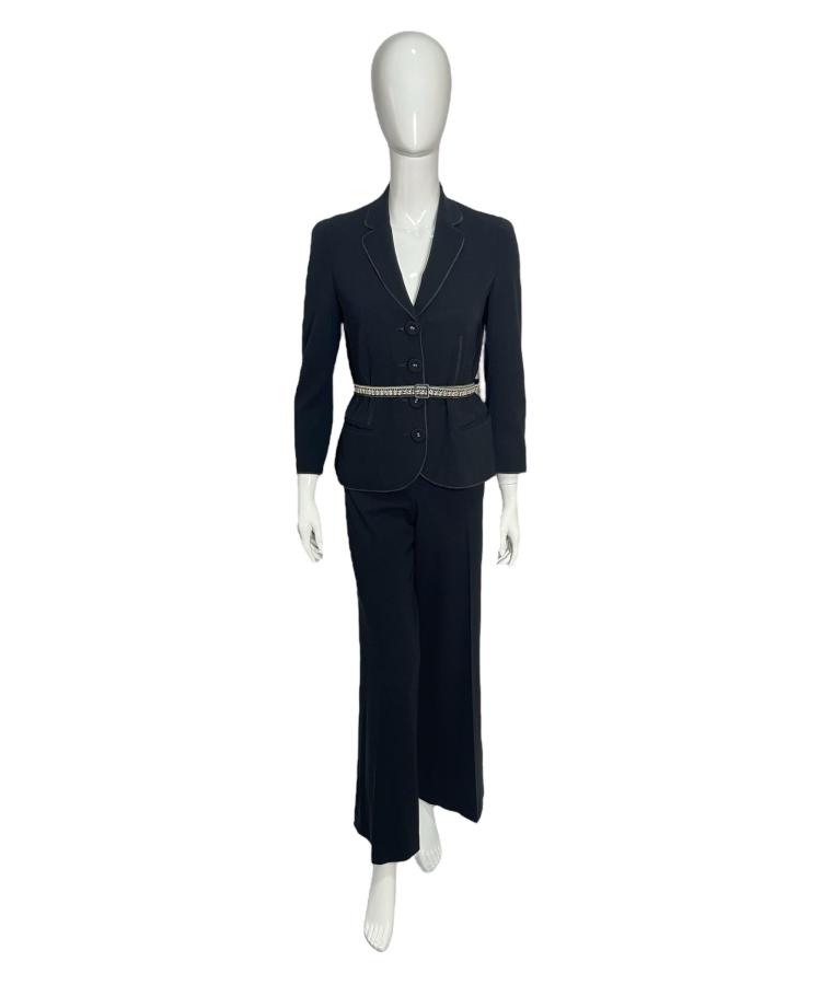 Moschino Cheap and Chic measuring tape black suit