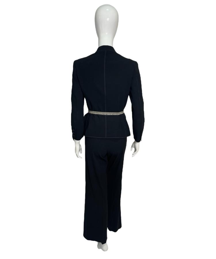 Moschino Cheap and Chic measuring tape black suit