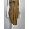 Thierry Mugler Jeans brown fitted midi dress