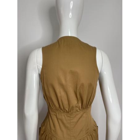 Thierry Mugler Jeans brown fitted midi dress