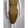 Thierry Mugler Jeans brown fitted midi dress