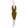 Thierry Mugler Jeans brown fitted midi dress