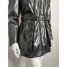 Mugler black faux leather jacket