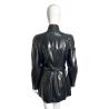 Mugler black faux leather jacket