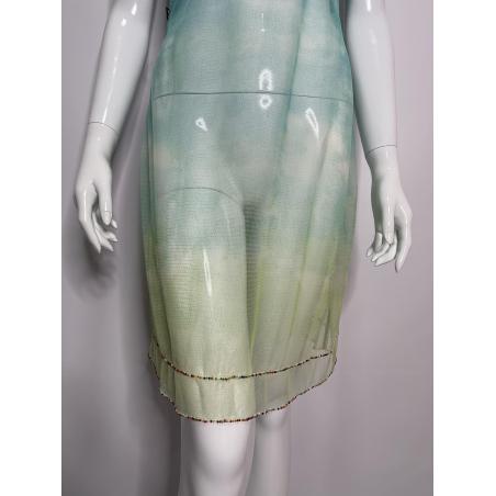 Cavalli Jeans tie and dye print mesh dress