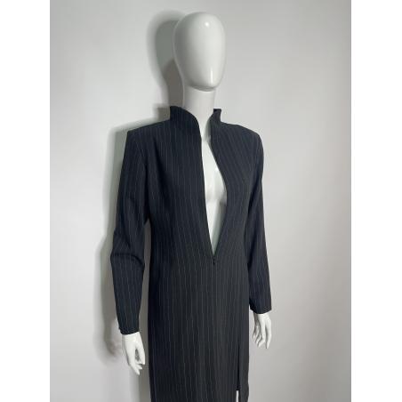 Yves Saint Laurent black striped dress