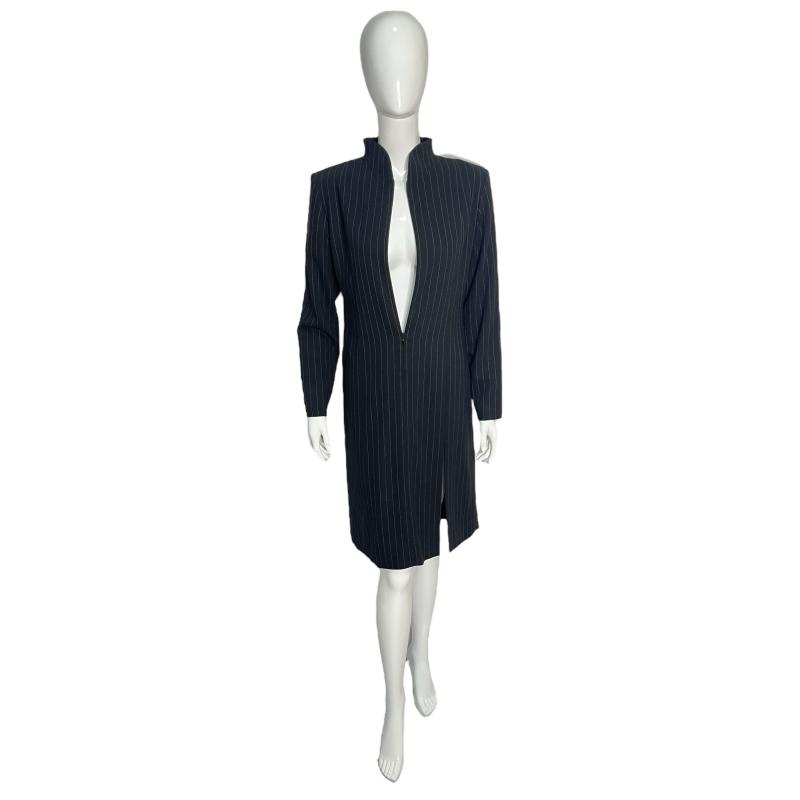 Yves Saint Laurent black striped dress