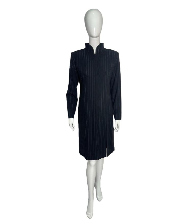 Yves Saint Laurent black striped dress