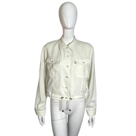 Thierry Mugler white boxy jacket