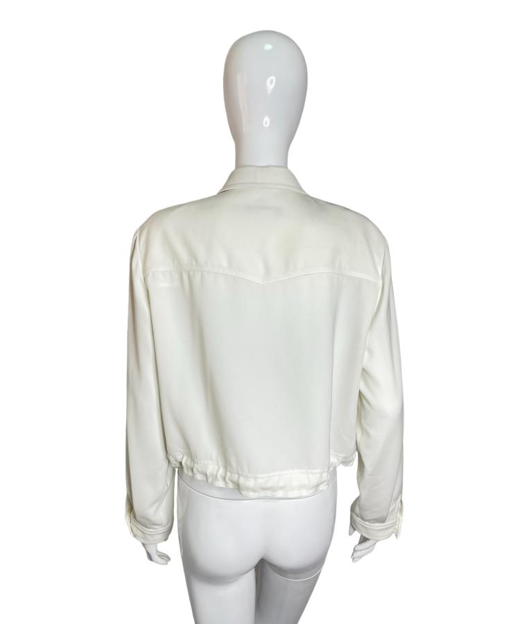 Thierry Mugler white boxy jacket