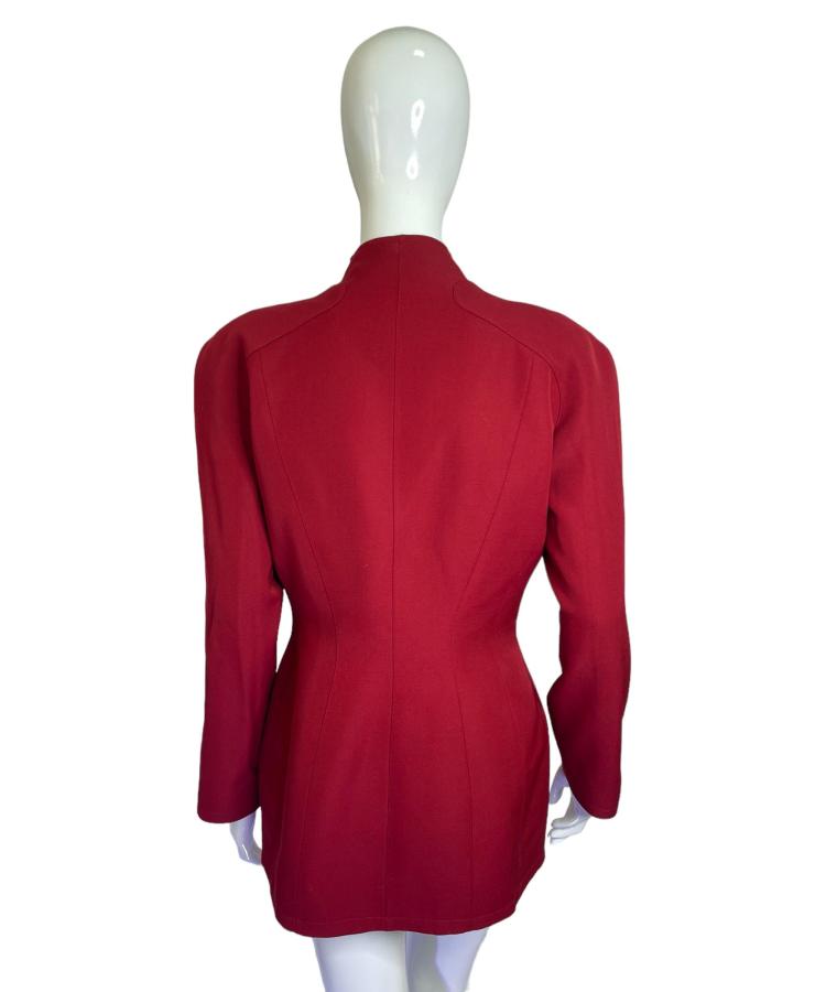 Thierry Mugler red fitted jacket