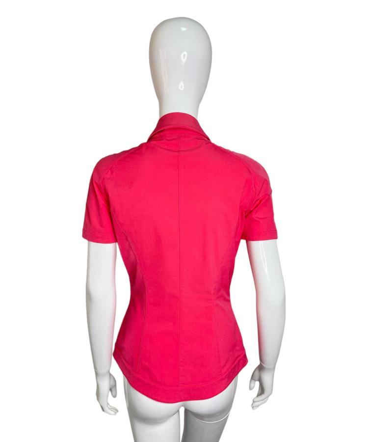 Mugler pink short sleeve shirt