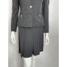 Claude Montana grey striped skirt suit