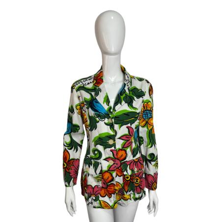 Moschino Jeans white floral print jacket