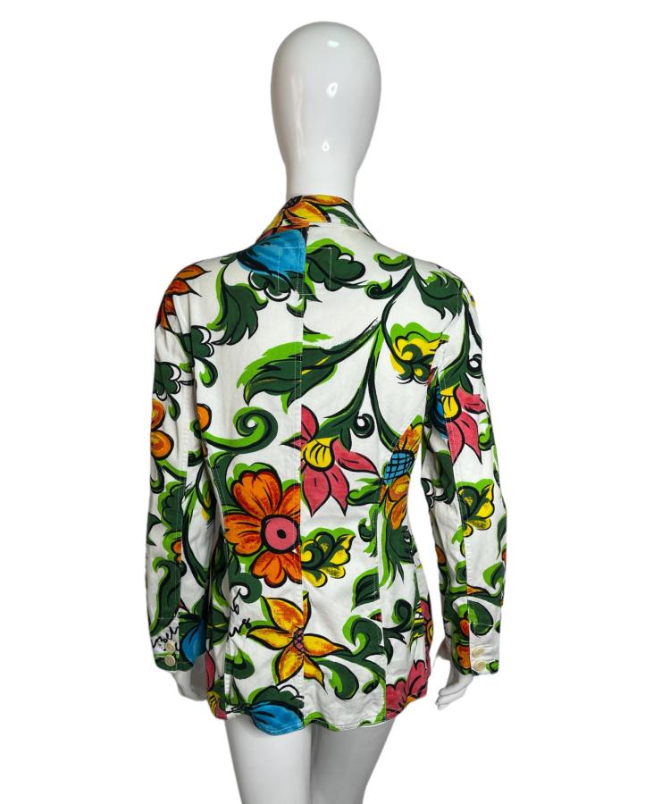 Moschino Jeans white floral print jacket