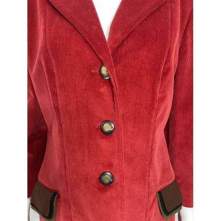 Moschino Cheap And Chic red corduroy blazer