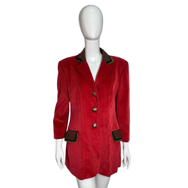 Moschino Cheap And Chic red corduroy blazer