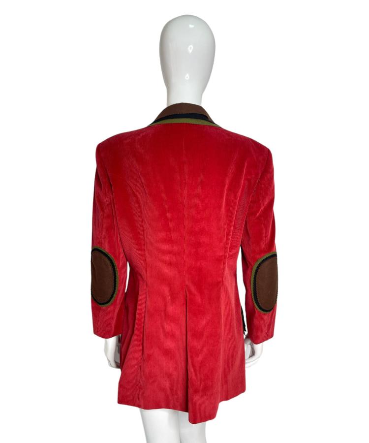 Moschino Cheap And Chic red corduroy blazer