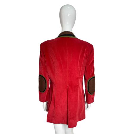 Moschino Cheap And Chic red corduroy blazer