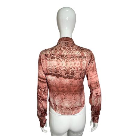 Just Cavalli python print silk shirt