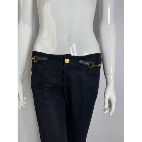 Gucci by Tom Ford black black pants with gold buckles