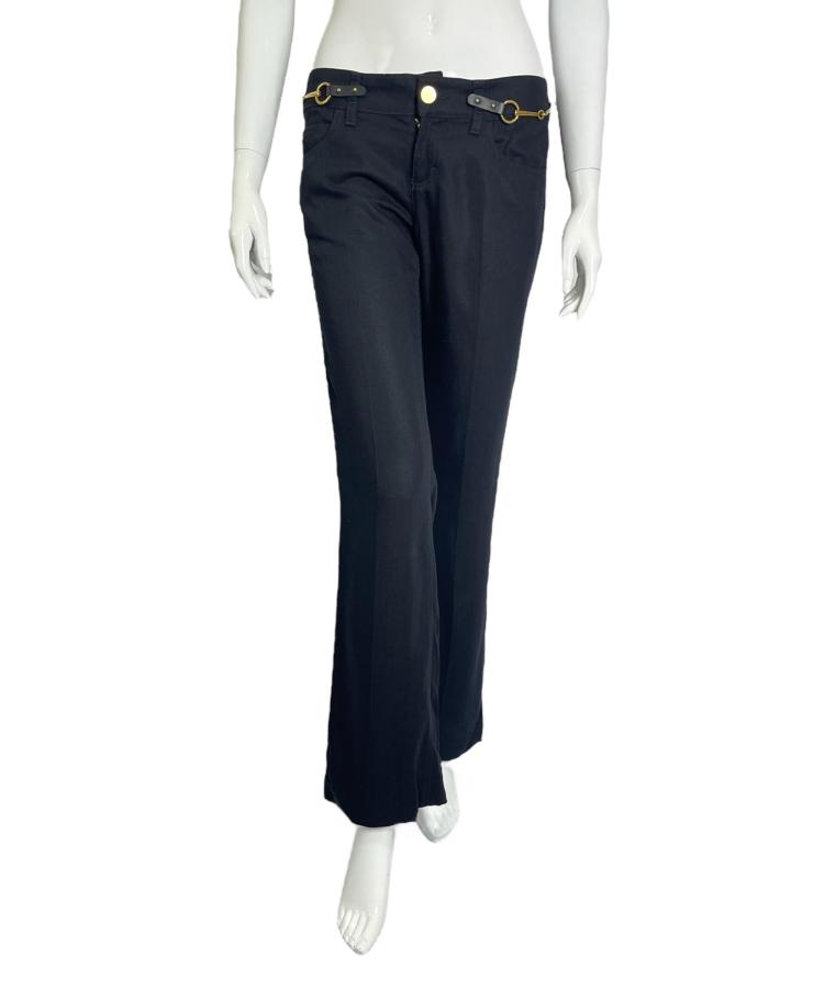 Gucci by Tom Ford black black pants with gold buckles