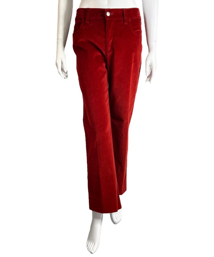 Jean Paul Gaultier red velvet pants