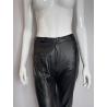 Mugler black leather pants